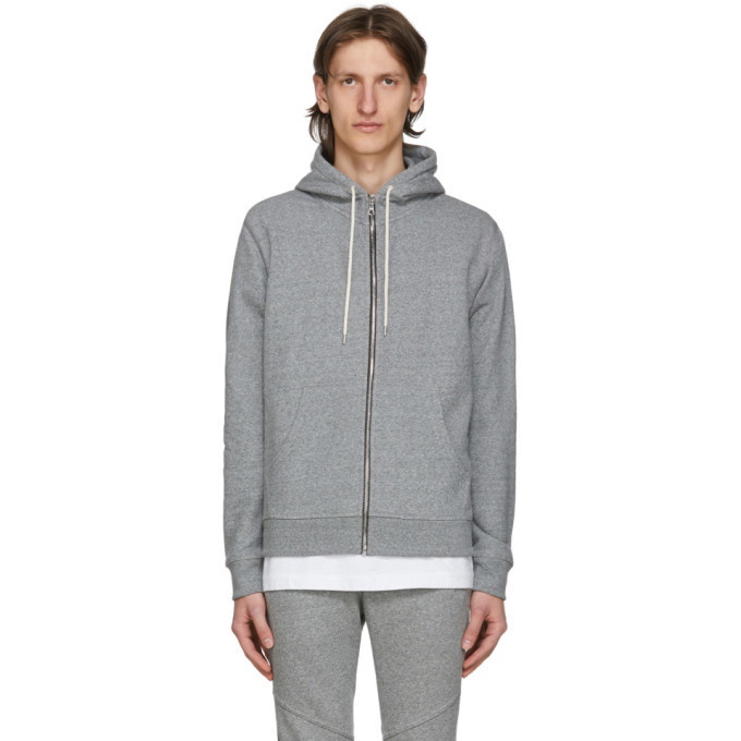 Photo: John Elliott Grey Flash 2 Full Zip Hoodie