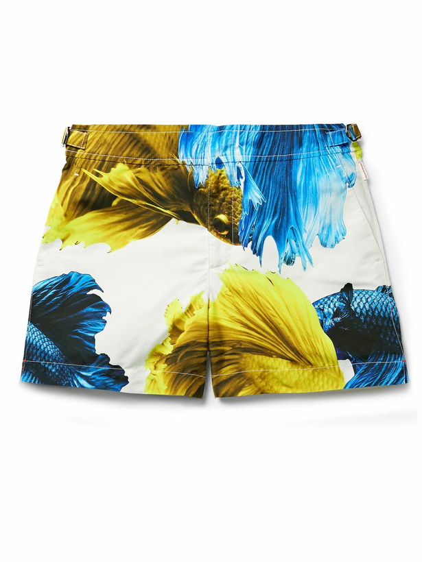 Photo: Orlebar Brown - Setter Ocean Slim-Fit Mid-Length Printed Swim Shorts - Blue