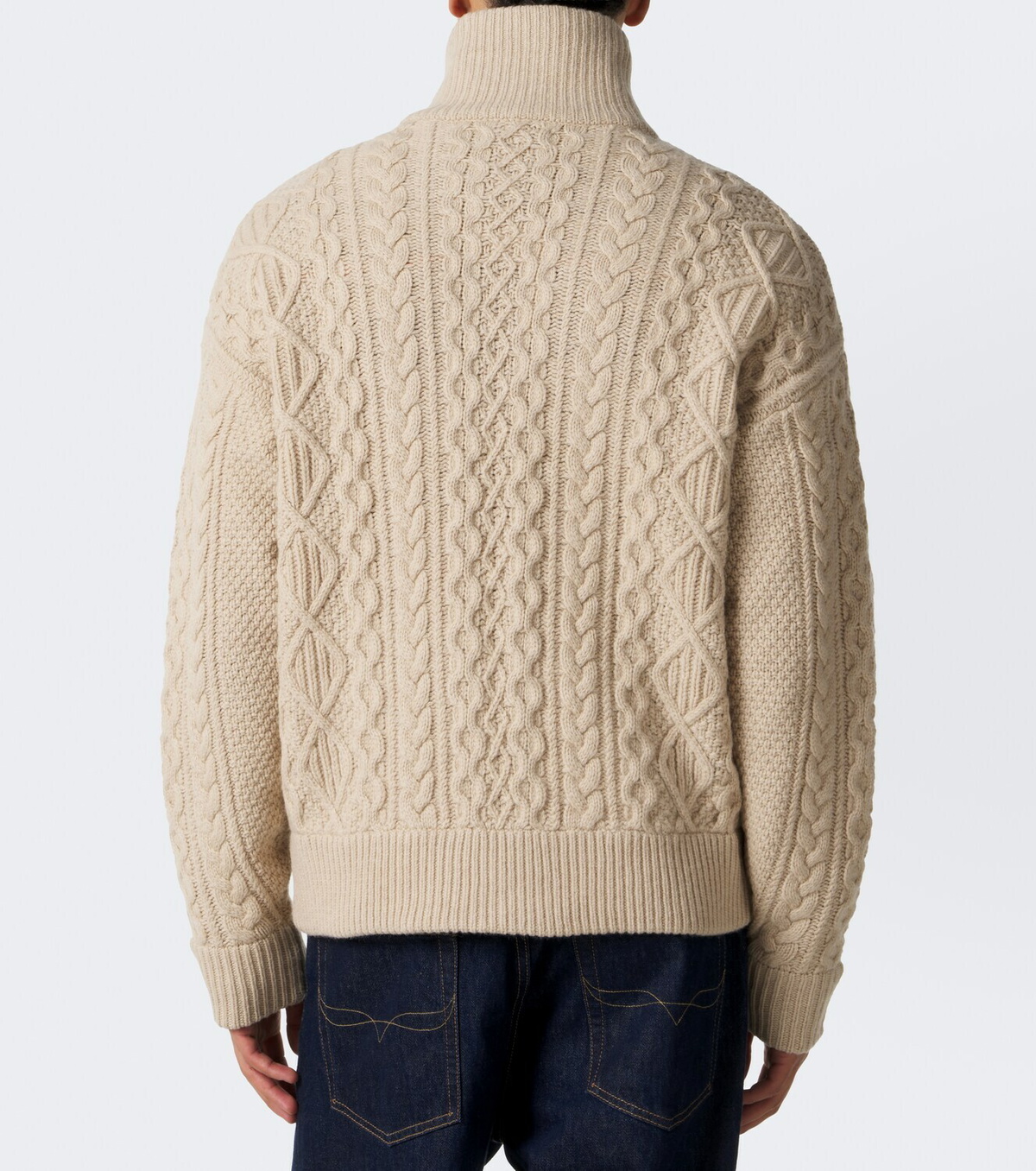 Polo Ralph Lauren Aran-knit wool and alpaca zip-up sweater