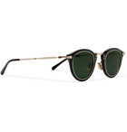 Mr Leight - Stanley S Round-Frame Acetate and Gold-Tone Sunglasses - Black