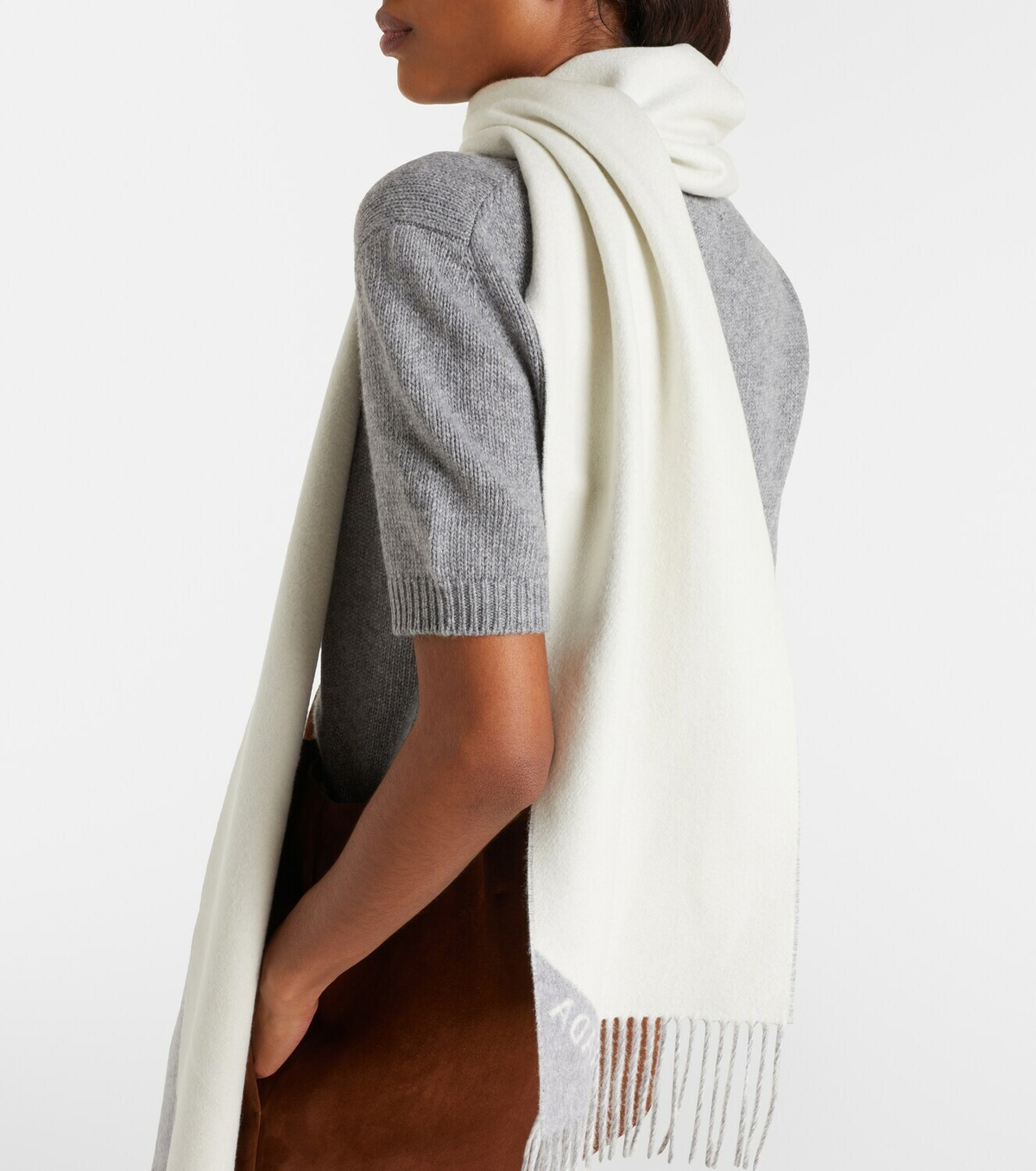 Prada Logo cashmere scarf