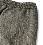 De Bonne Facture - Tapered Wool-Twill Drawstring Suit Trousers - Gray