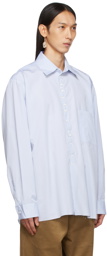 Camiel Fortgens White & Blue Check Raw Shirt