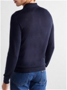 Saman Amel - Slim-Fit Cashmere and Silk-Blend Polo Shirt - Blue