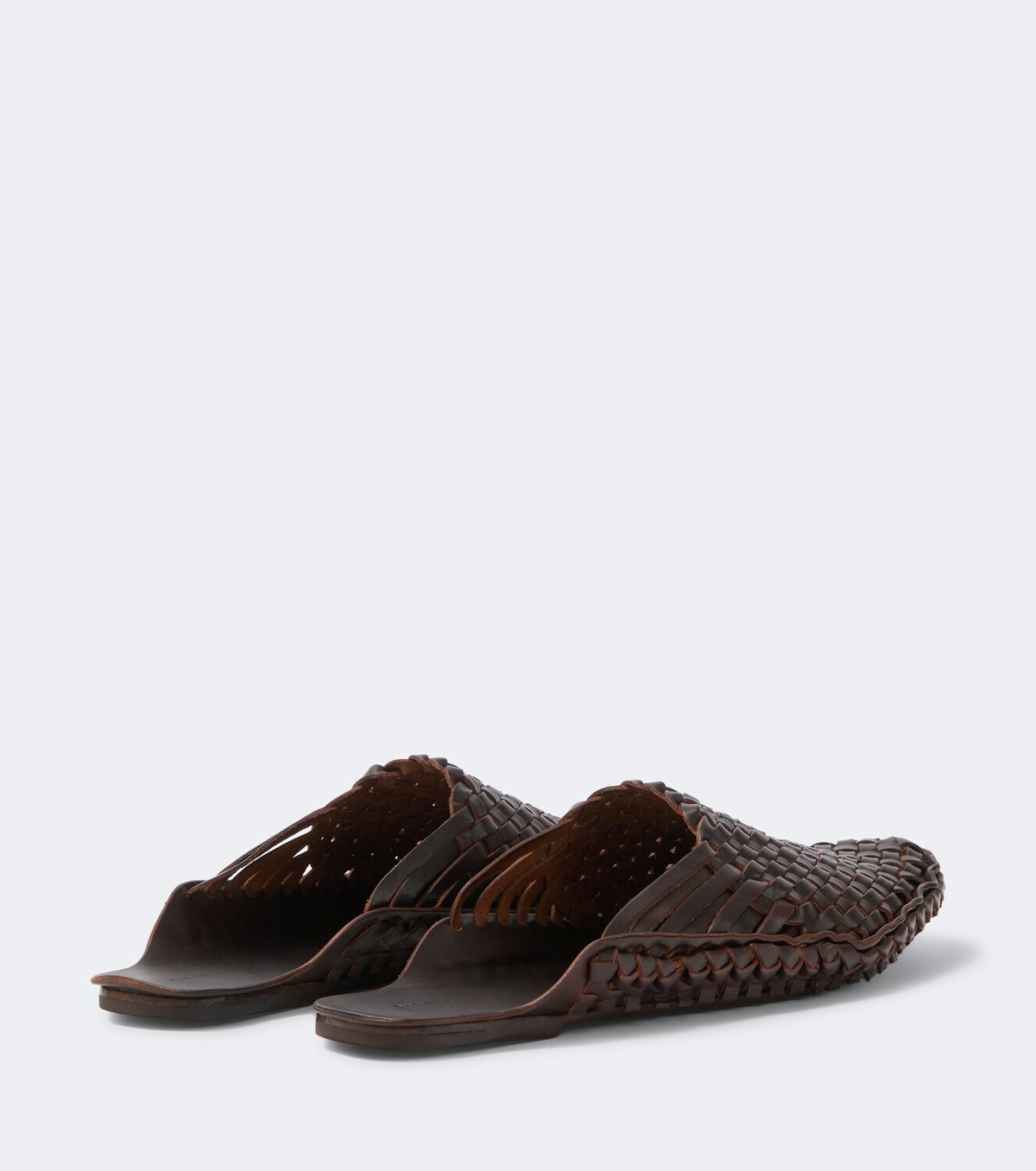 The Row Woven leather slip-on shoes