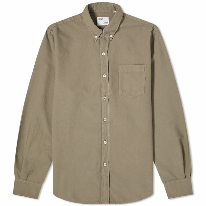 Photo: Colorful Standard Men's Organic Oxford Shirt in Dusty Olive