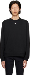Courrèges Black Crewneck Sweatshirt