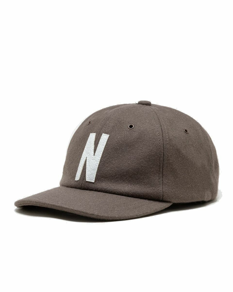 Photo: Norse Projects Wool Sports Cap Brown - Mens - Caps