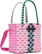Marni Kids Multicolor Woven Basket Bag