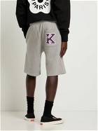 KENZO PARIS - College Cotton Molleton Sweat Shorts