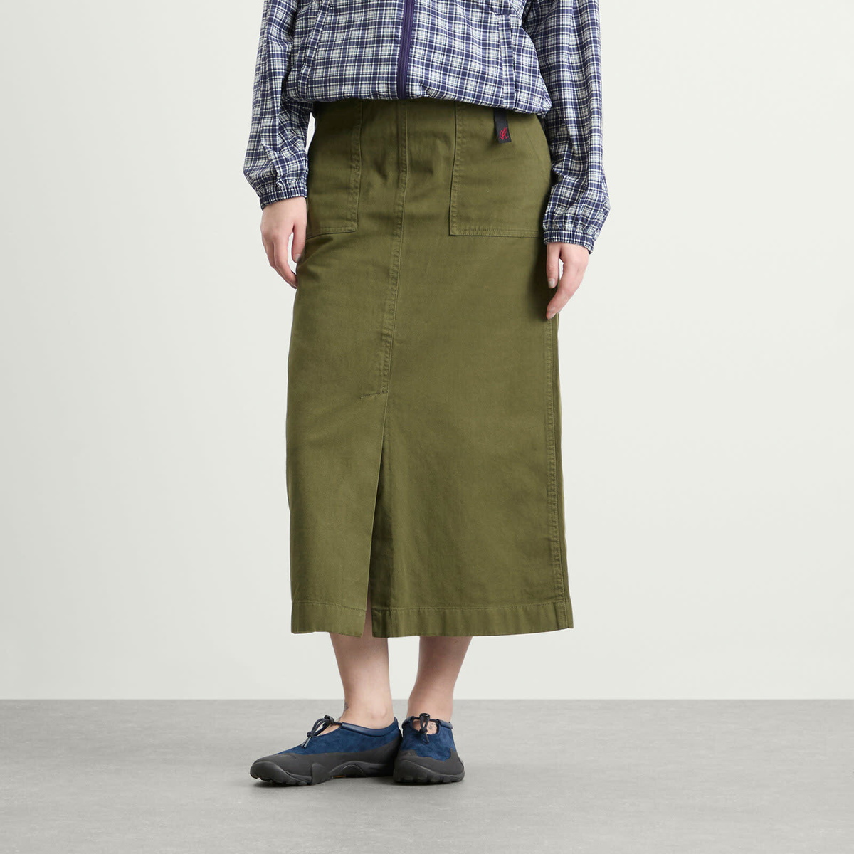 Gramicci Women's Midi Baker Skirt in Olive