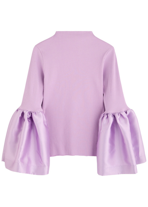 Photo: Marques' Almeida Ribbed Stretch-cotton and Taffeta top Lilac