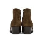 Saint Laurent Brown Suede Finn Boots