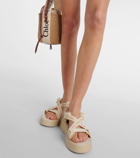 Chloé Mila logo platform sandals