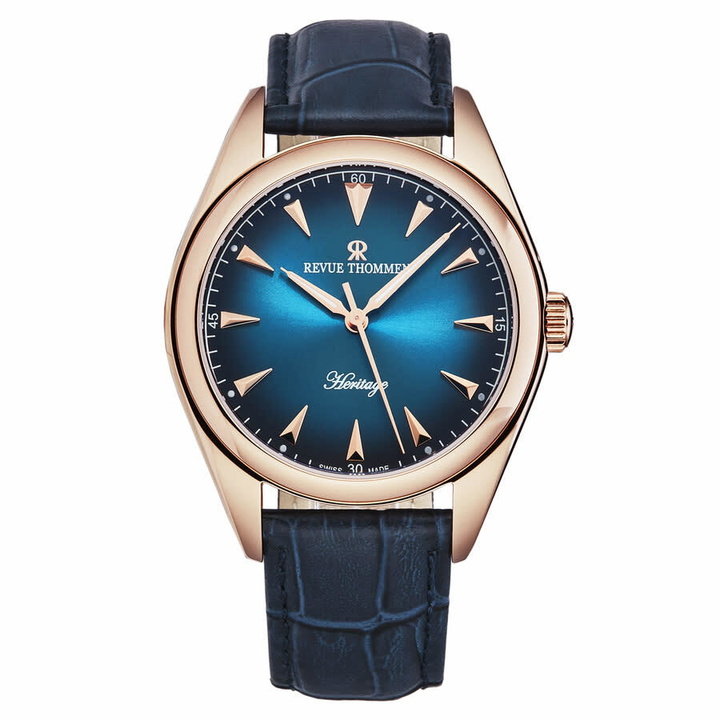 Photo: Revue Thommen Heritage Automatic Blue Dial Mens Watch 21010.2568