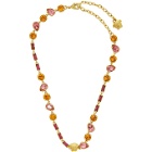 Versace Gold Crystal Mini Medusa Necklace