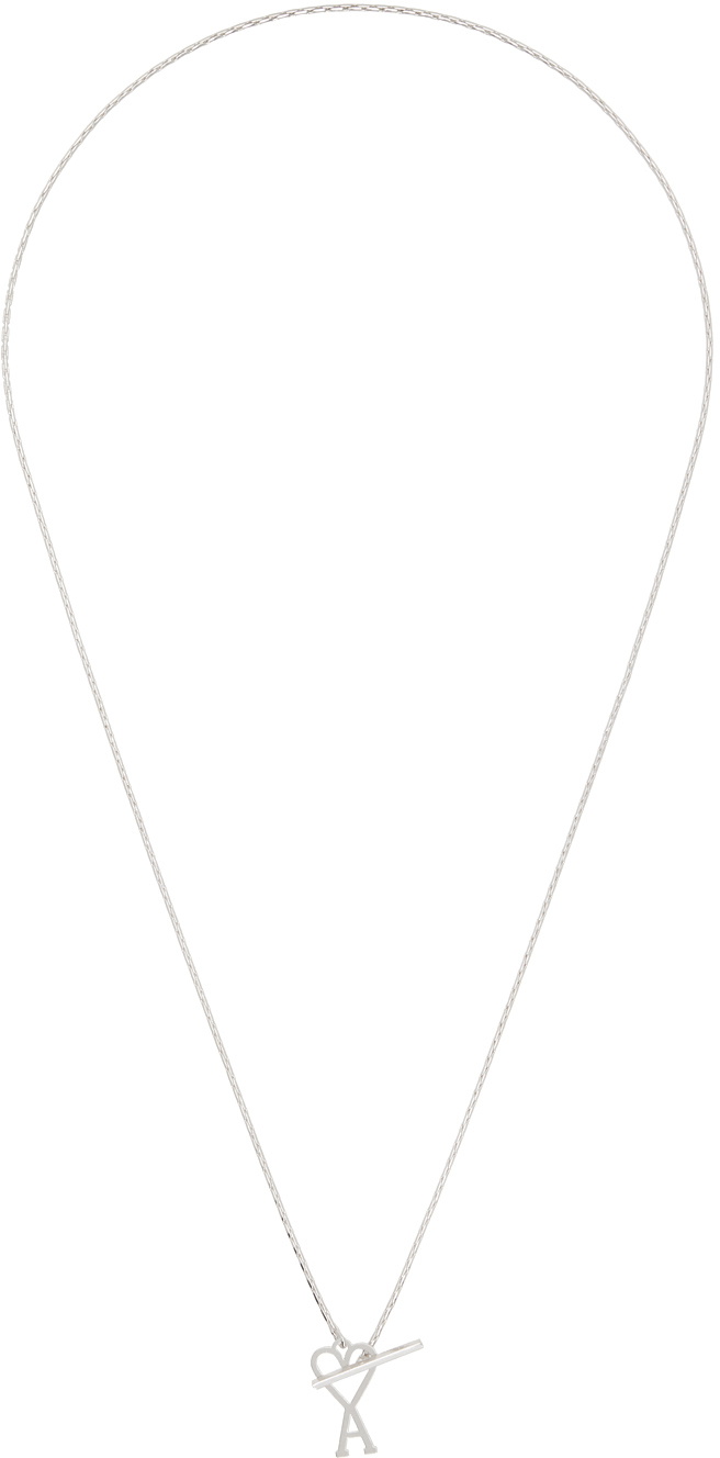 AMI Paris Silver Ami de Cœur Necklace