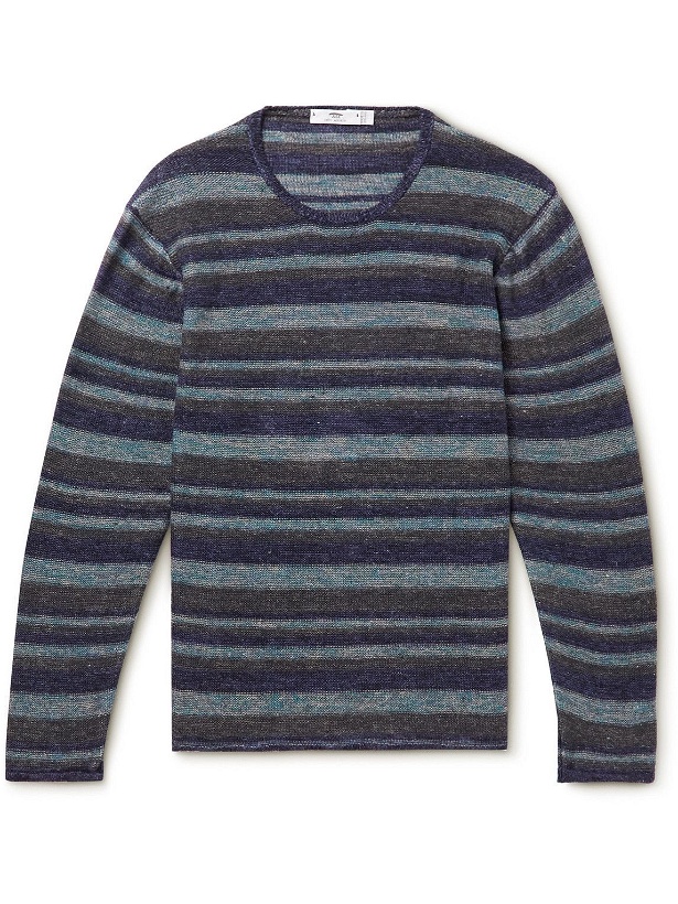 Photo: Inis Meáin - Striped Linen Sweater - Blue