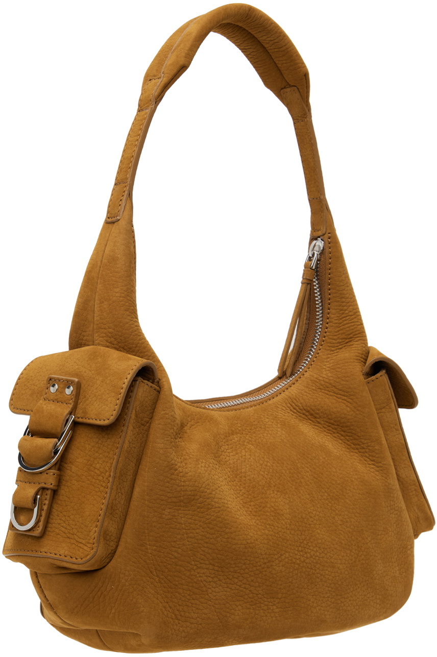 Blumarine Tan Regular-Sized Nubuck Leather Cargo Bag