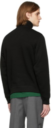 Lacoste Black Logo Half-Zip Sweatshirt