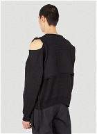 Wrap Knit Sweater in Black