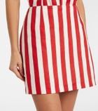 Posse Alice stripped linen miniskirt