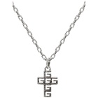 Gucci Silver Square G Cross Necklace
