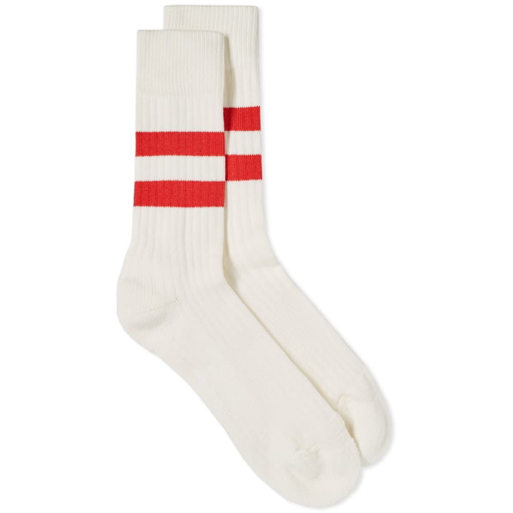 Photo: Norse Projects Bjarki Cotton Sport Sock Red