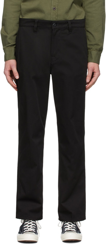 Photo: Nudie Jeans Black Lazy Leo Chino Trousers