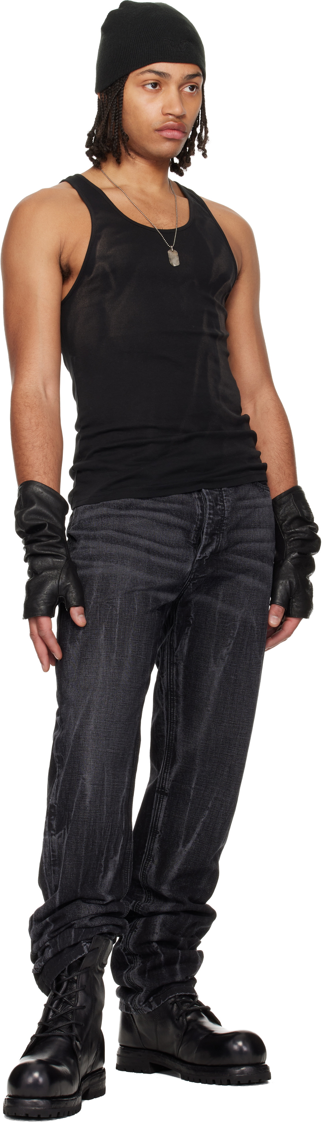 ALEXANDER DIGENOVA Black Classic Straight Leg Jeans