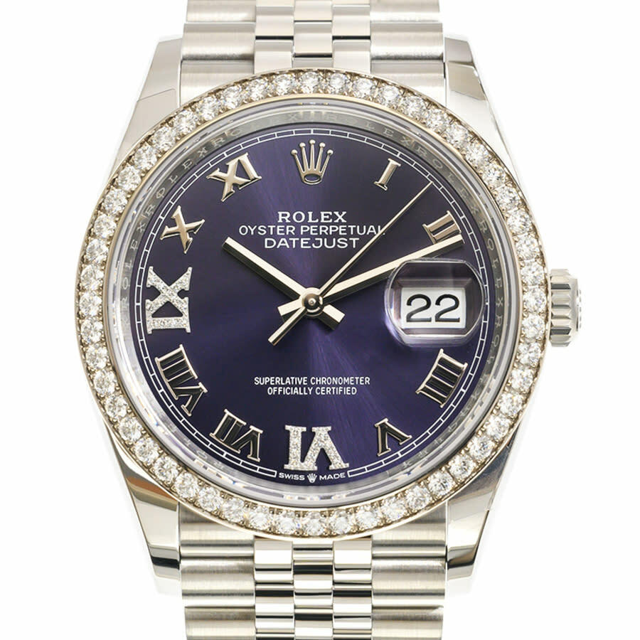 Rolex Datejust 36 Aubergine Diamond Dial Automatic Unisex Jubilee Watch 126284AURDJ