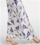 Rodarte Floral-appliqué silk gown