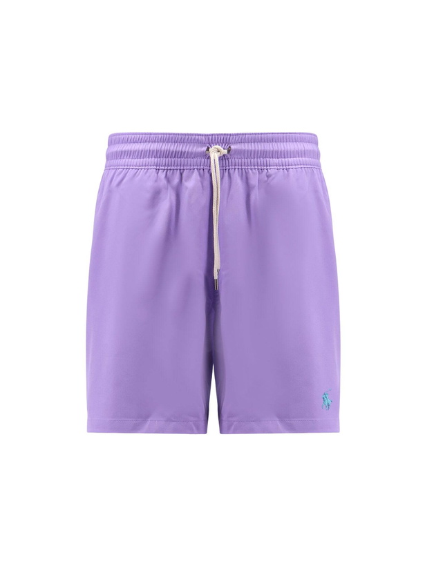 Photo: Polo Ralph Lauren Nylon Swim Trunk With Logo Embroidery