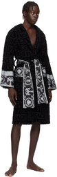 Versace Underwear Black 'I Heart Baroque' Robe