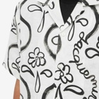 Jacquemus Men's Flower Logo Vacation Shirt in White/Black