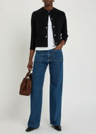 Vince Shrunken Snap Wool-blend Cardigan Black