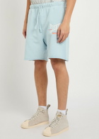 Saint Mxxxxxx Logo-print Cotton Shorts Light Blue