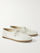 The Row - Sailor Full-Grain Leather Boat Shoes - White