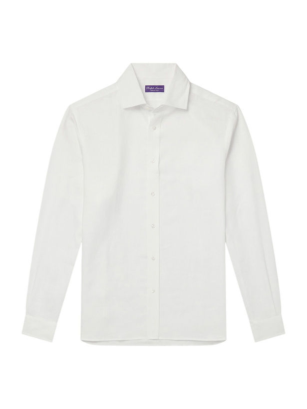 Photo: Ralph Lauren Purple label - Halton Linen Shirt - White