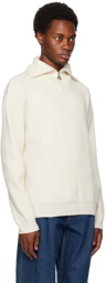 Solid Homme Off-White Rib Sweater