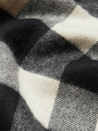 Burberry - Reversible Fringed Checked Cashmere Scarf