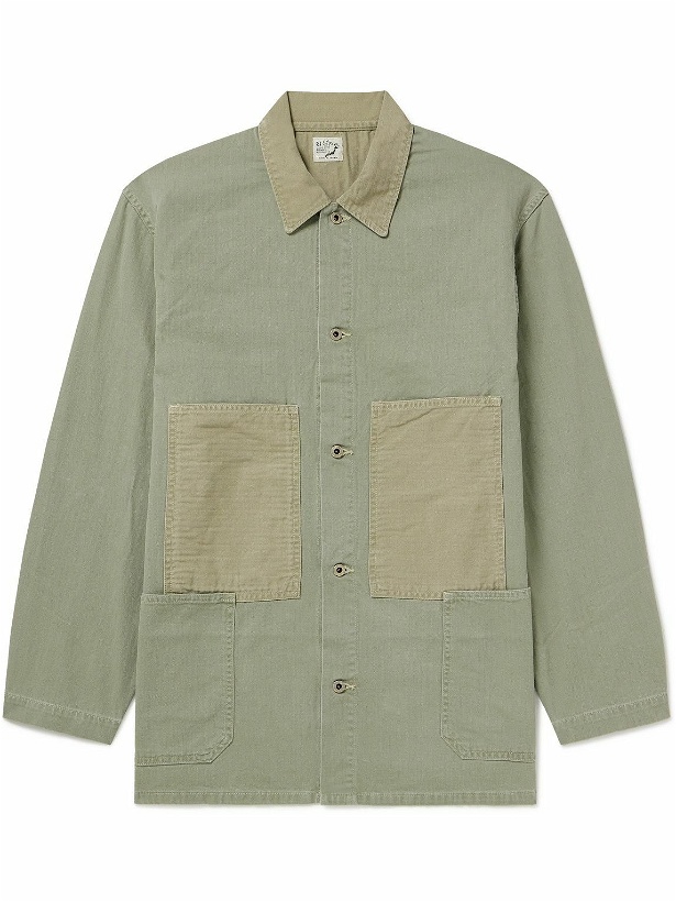 Photo: OrSlow - Herringbone Cotton Overshirt - Green