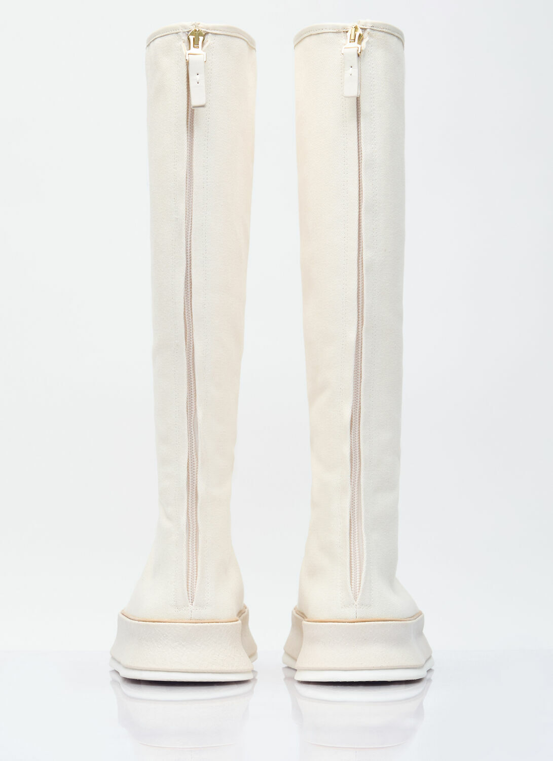 Max Mara Canvas Lace-Up Boots