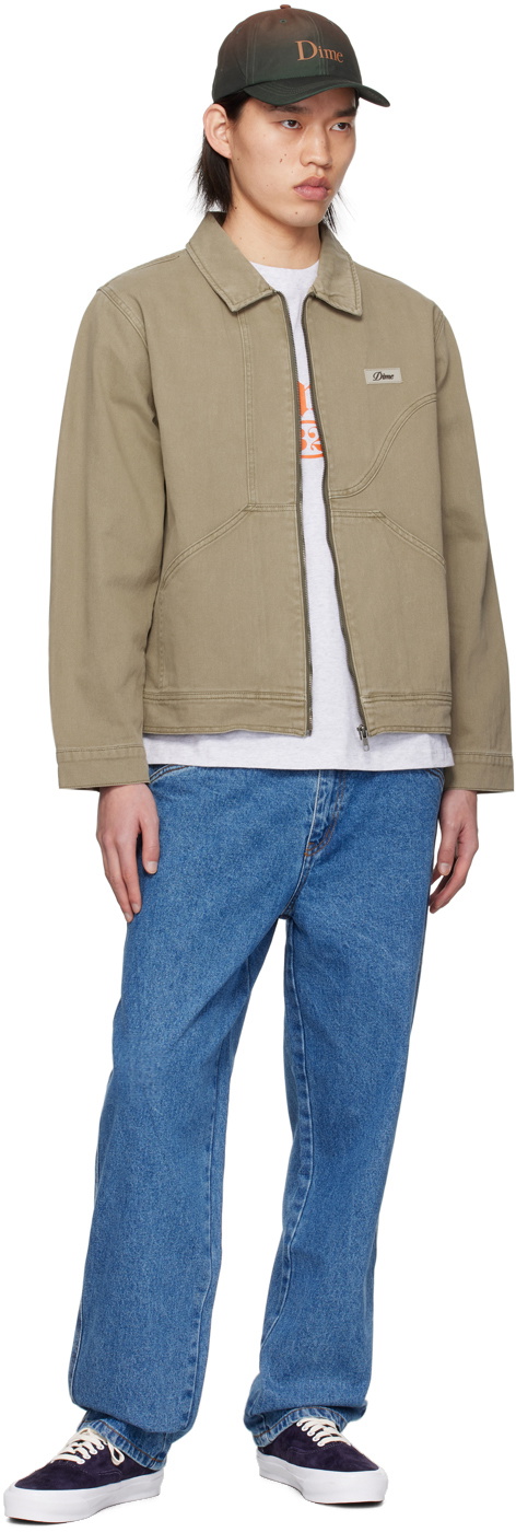 Dime Khaki Patch Denim Jacket