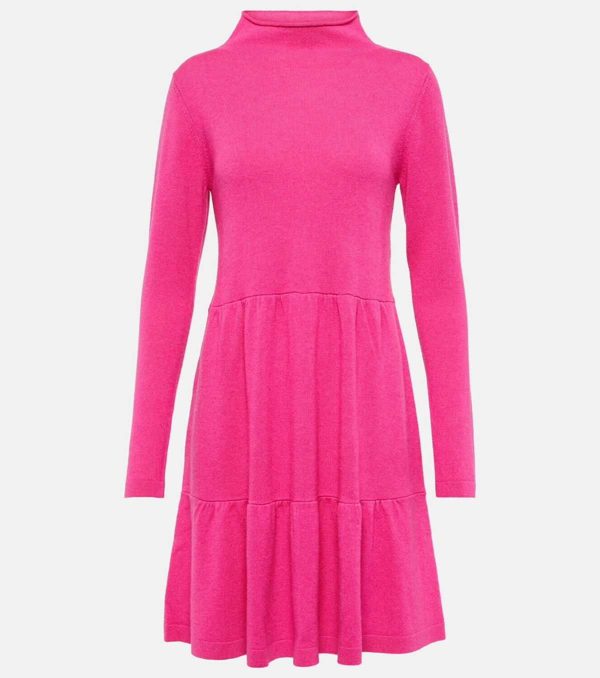 Jardin des Orangers Mockneck wool and cashmere minidress
