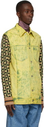 Dries Van Noten Yellow Bleached Denim jacket