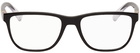 Dolce & Gabbana Black & Transparent Rectangular Glasses