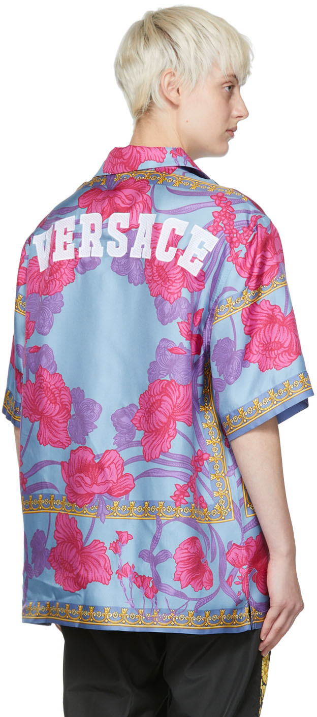 Versace Blue Acid Bouquet Shirt Versace