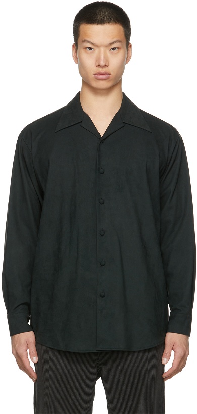 Photo: Sasquatchfabrix. Synthetic Leather Big Collar Shirt