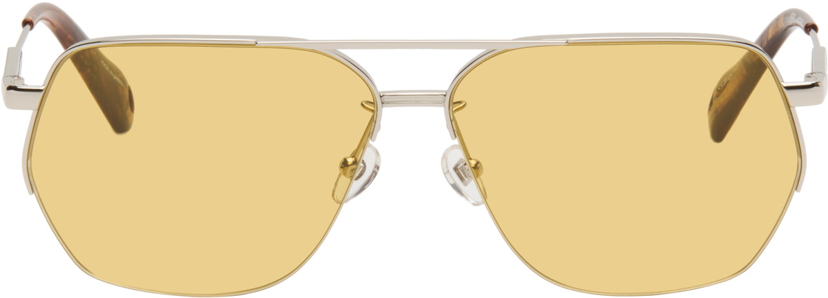 JACQUEMUS Silver La Croisière 'The Aviador' Sunglasses